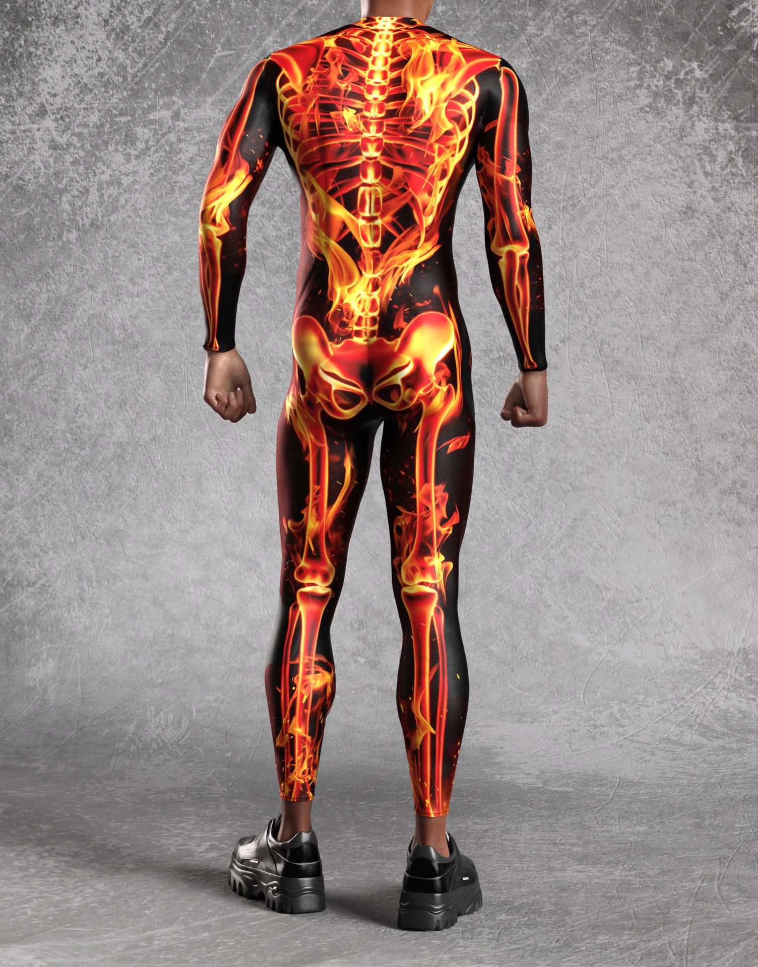 Мужской костюм с черепом и пла – обзор и цена Cosplay Flame Prop