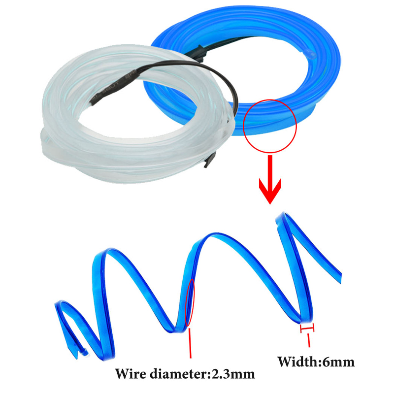 Светодиодная лента для салона  – обзор и цена Led El Wire